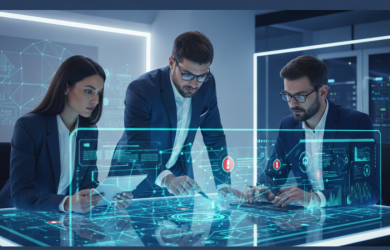 managed security services team reviewing cyber risks