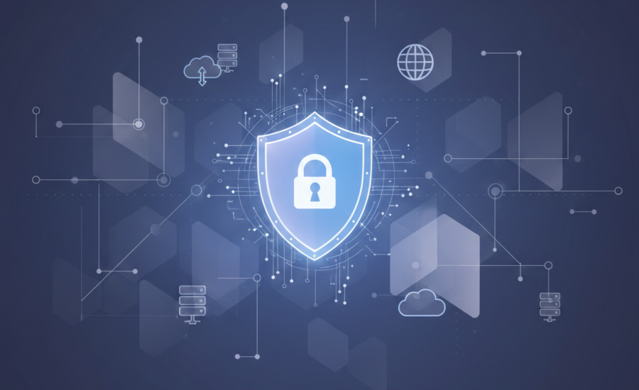 Cloud security strategy protecting data and systems.