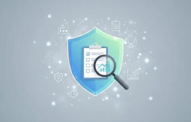 Risk assessment and consulting experts reviewing business security plan