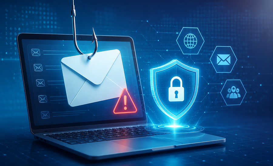 Employee cyber security awareness through managed phishing simulation services