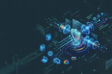 Managed SIEM dashboard monitoring cyber security threats in real time